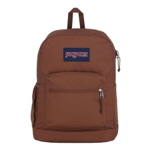 NEW JanSport Cross Town Plus Back to School Laptop Sleeve Student Brown Backpack